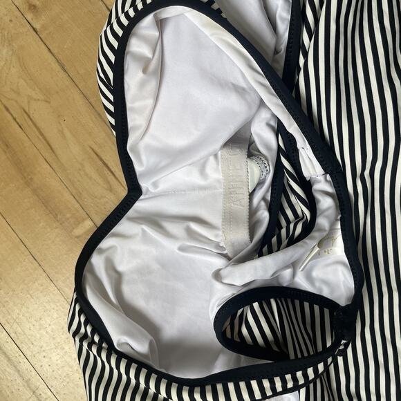 Ann Klein Swim Top Tankini Womens Plus Size 2X Black White Stripes‎ - Picture 8 of 8